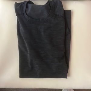 Heathered black Lululemon athletic shirt